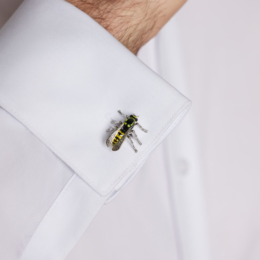 Bee Cufflinks, silver bee jewellery, gents jewellery, men's cufflinks, Silver bumble sold bee, gifts for him, anniversary gift, bee theme