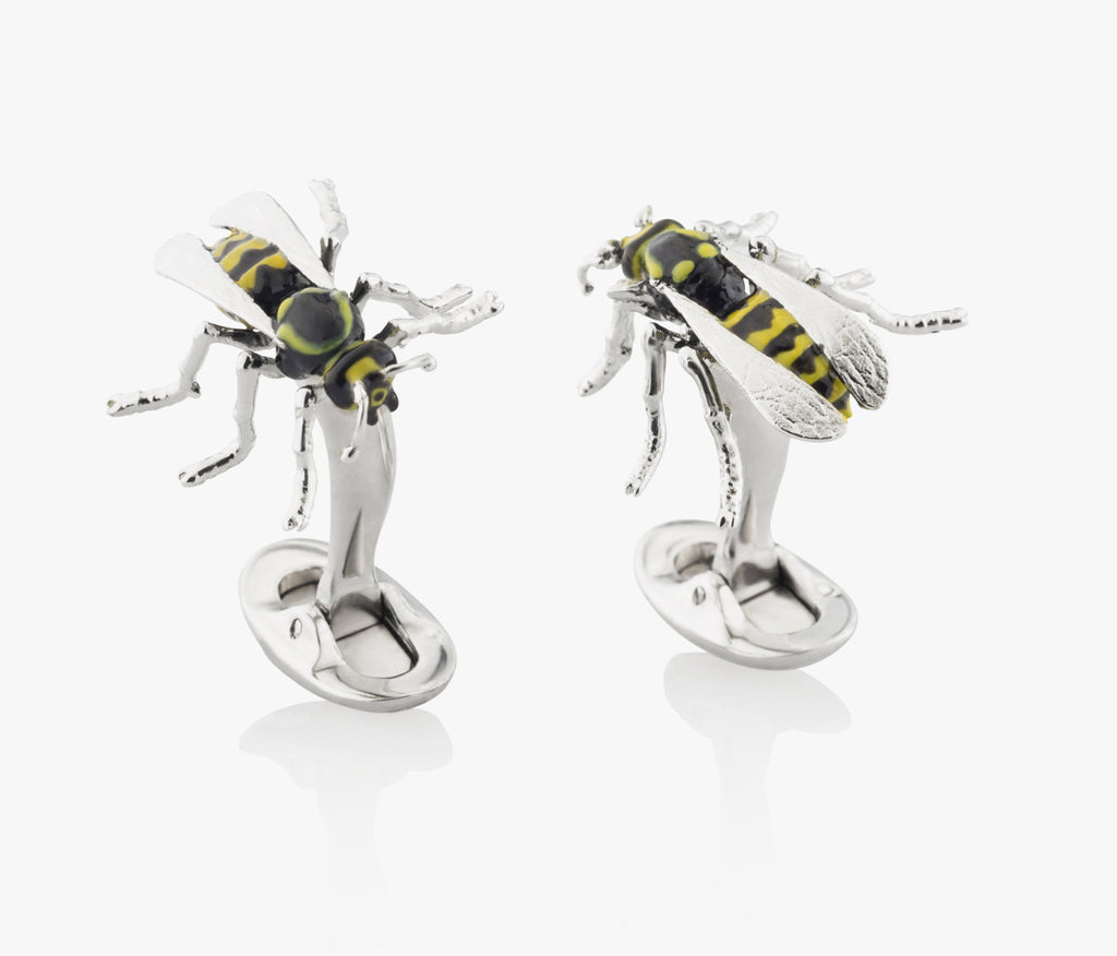 Bee Cufflinks, silver bee jewellery, gents jewellery, men's cufflinks, Silver bumble sold bee, gifts for him, anniversary gift, bee theme